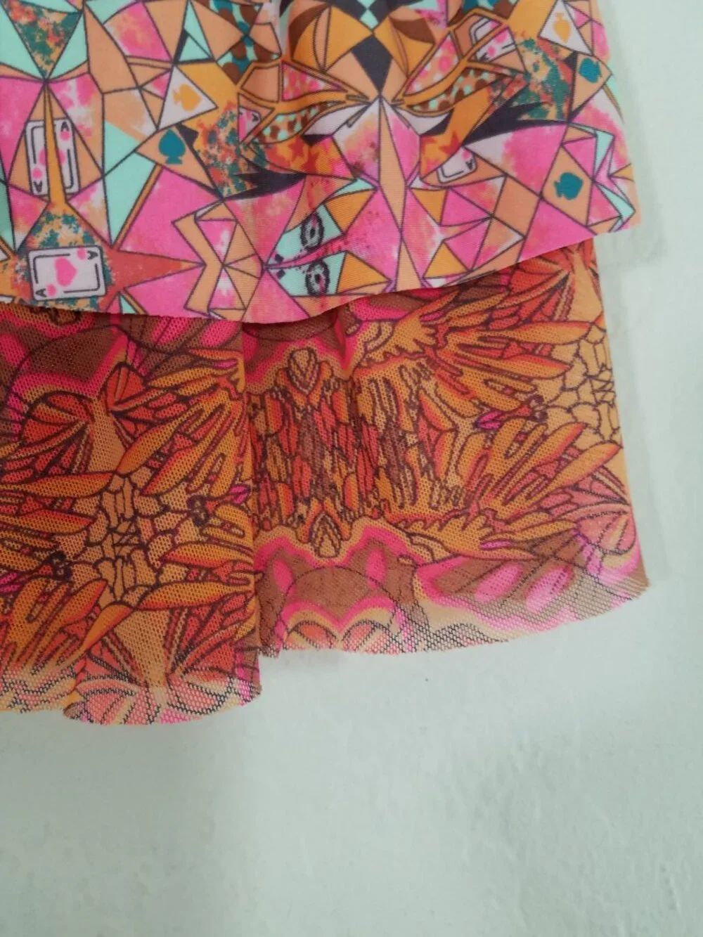 Maaji Mesh Multicolor Mini Skirt Girl's Size 16
